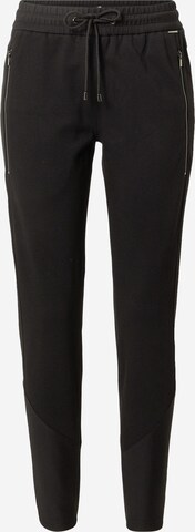 COMMA Tapered Broek in Zwart: voorkant