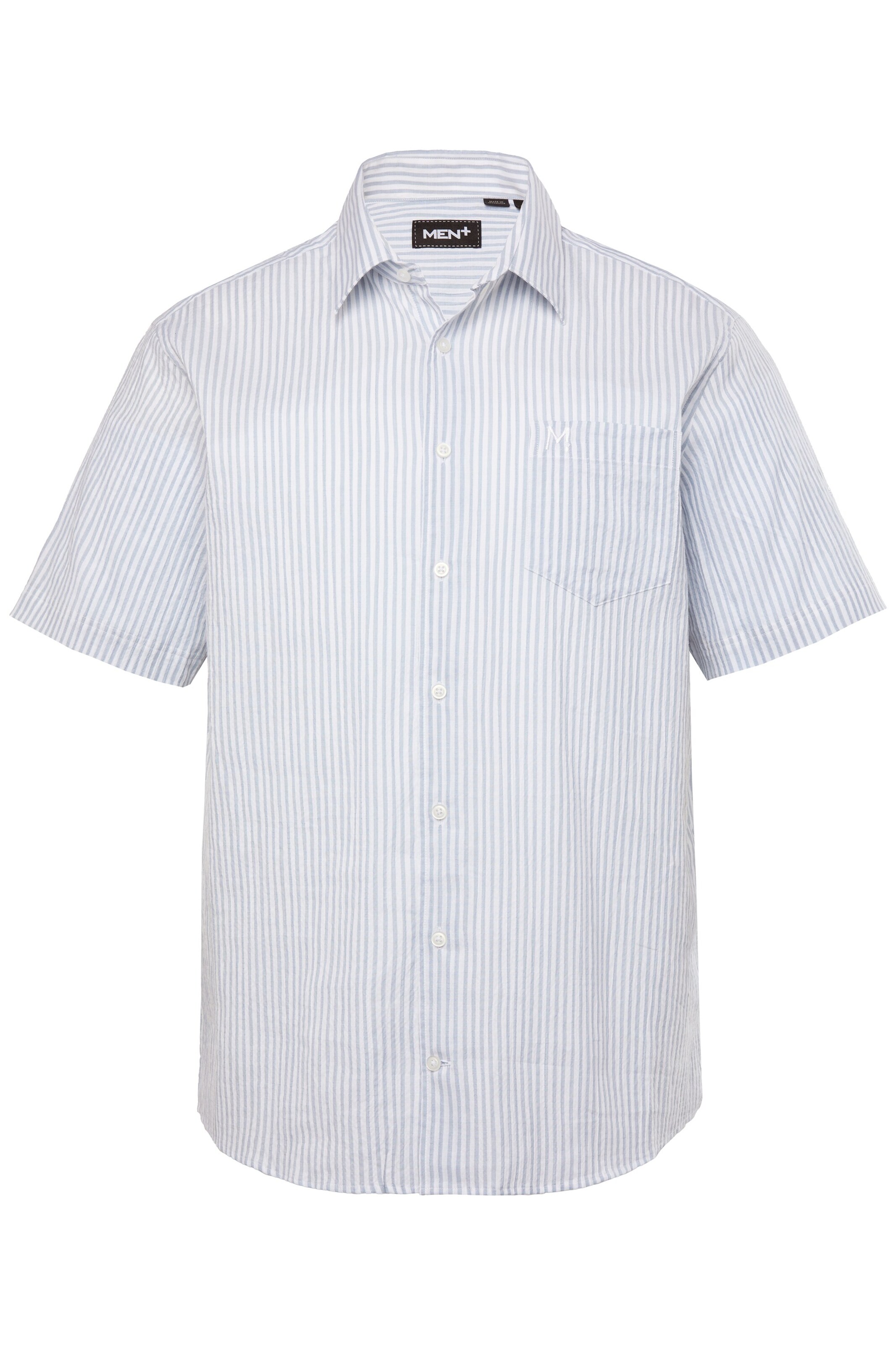 Men Plus Regular Fit Hemd in Blau: Vorderseite