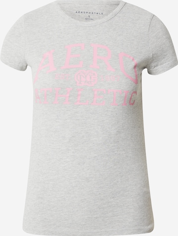 T-shirt AÉROPOSTALE en gris : devant