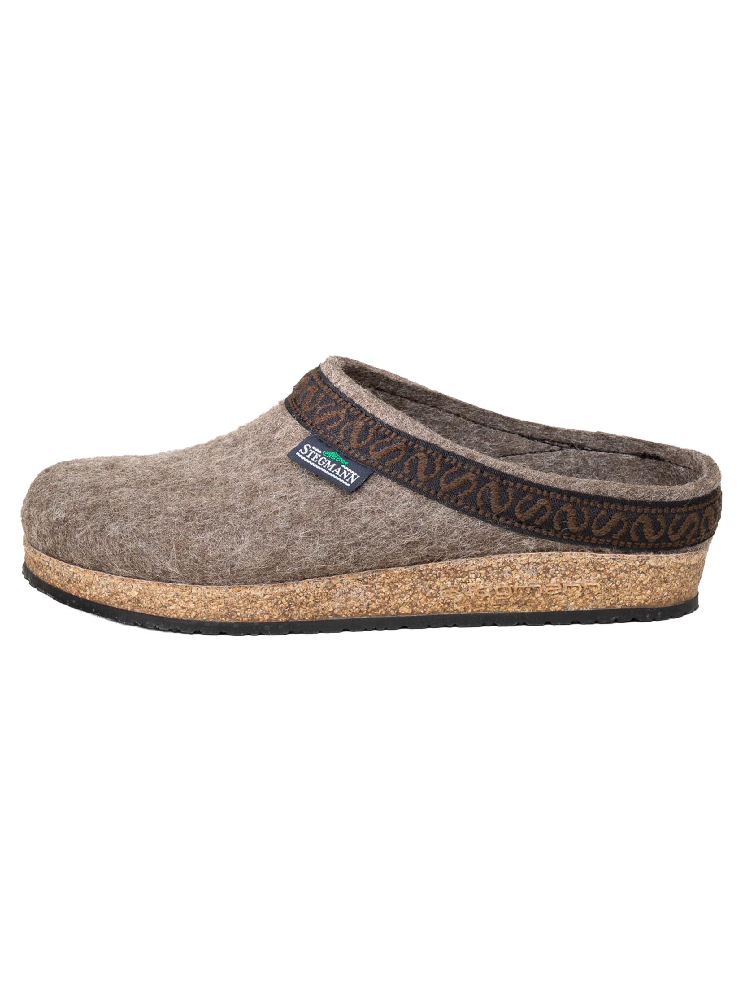 Stegmann Clogs 'Filz' in Brown: front