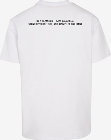 T-Shirt 'Flamingo' Merchcode en blanc