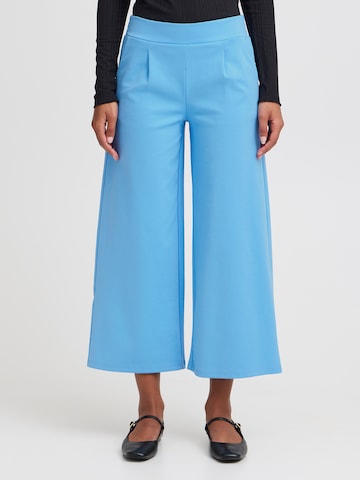 ICHI - Pierna ancha Pantalón plisado 'KATE' en azul: frente