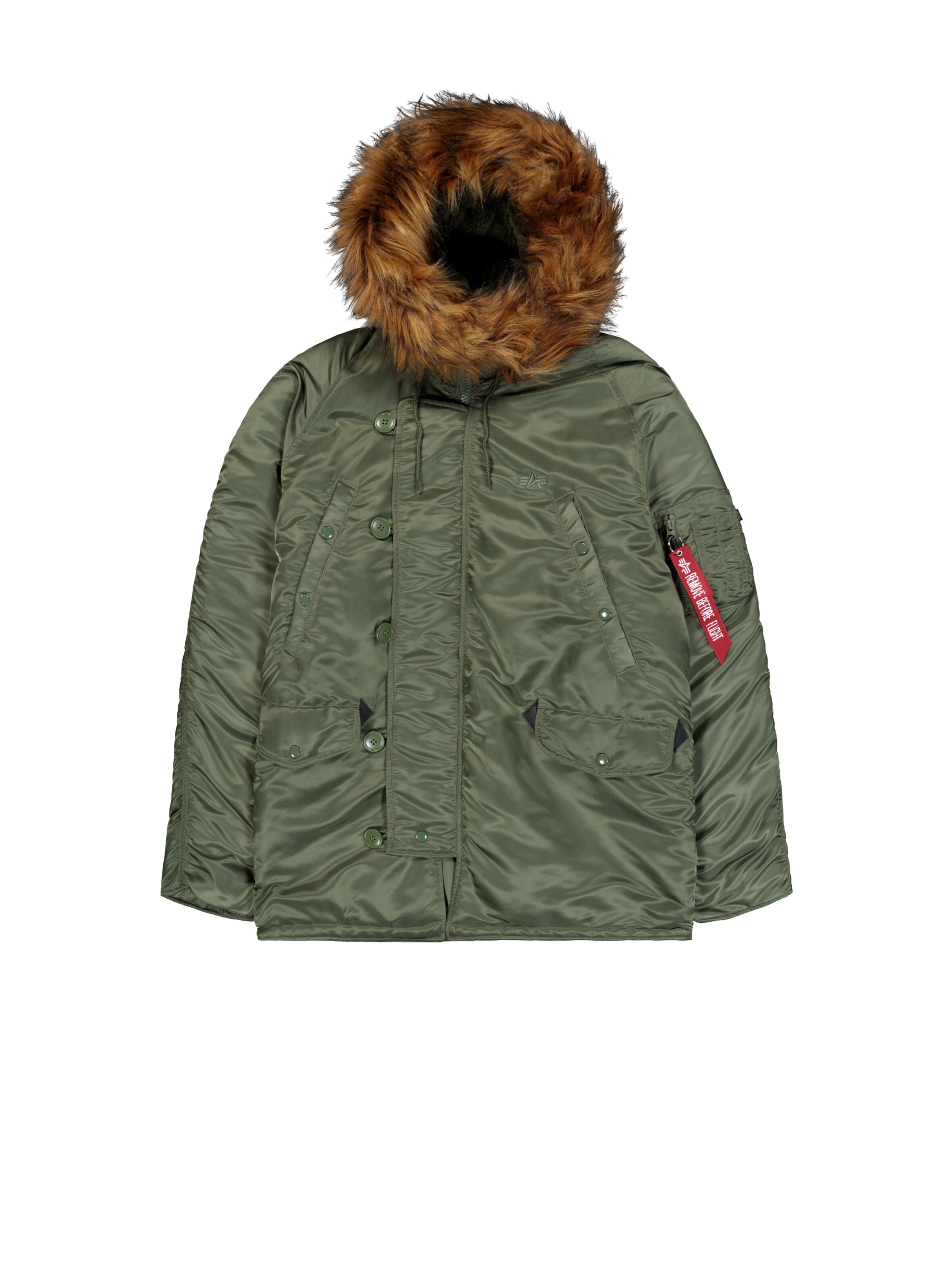 ALPHA INDUSTRIES Winter Parka 'N3B Heritage' in Green: front