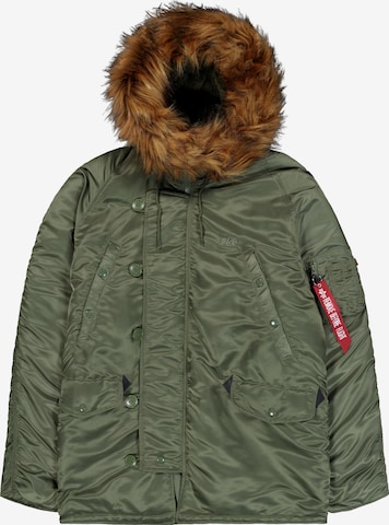 ALPHA INDUSTRIES Winter Parka 'N3B Heritage' in Green: front