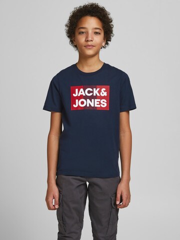 T-Shirt 'Ecorp' Jack & Jones Junior en bleu : devant