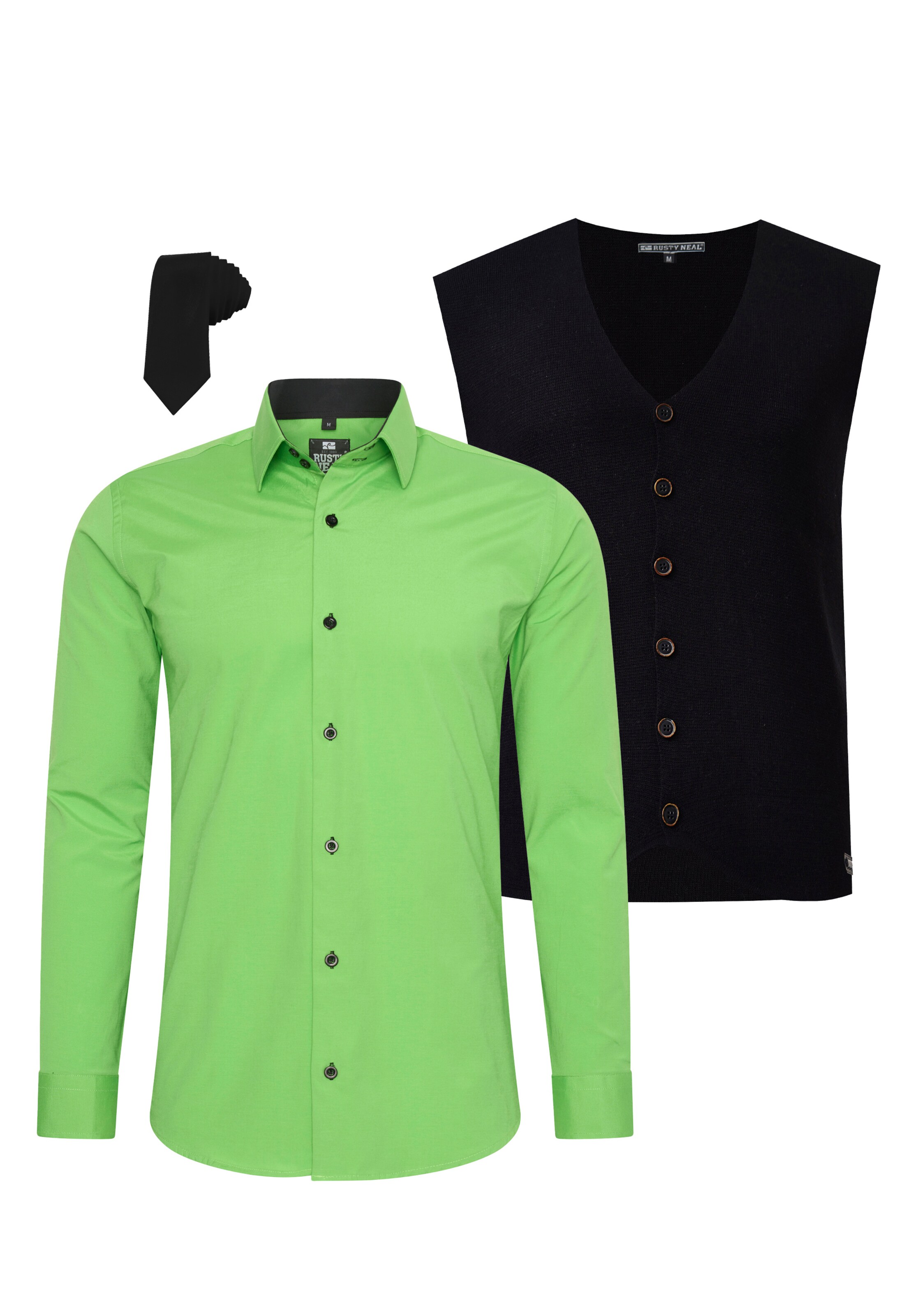 Rusty Neal Slim fit Button Up Shirt in Green: front