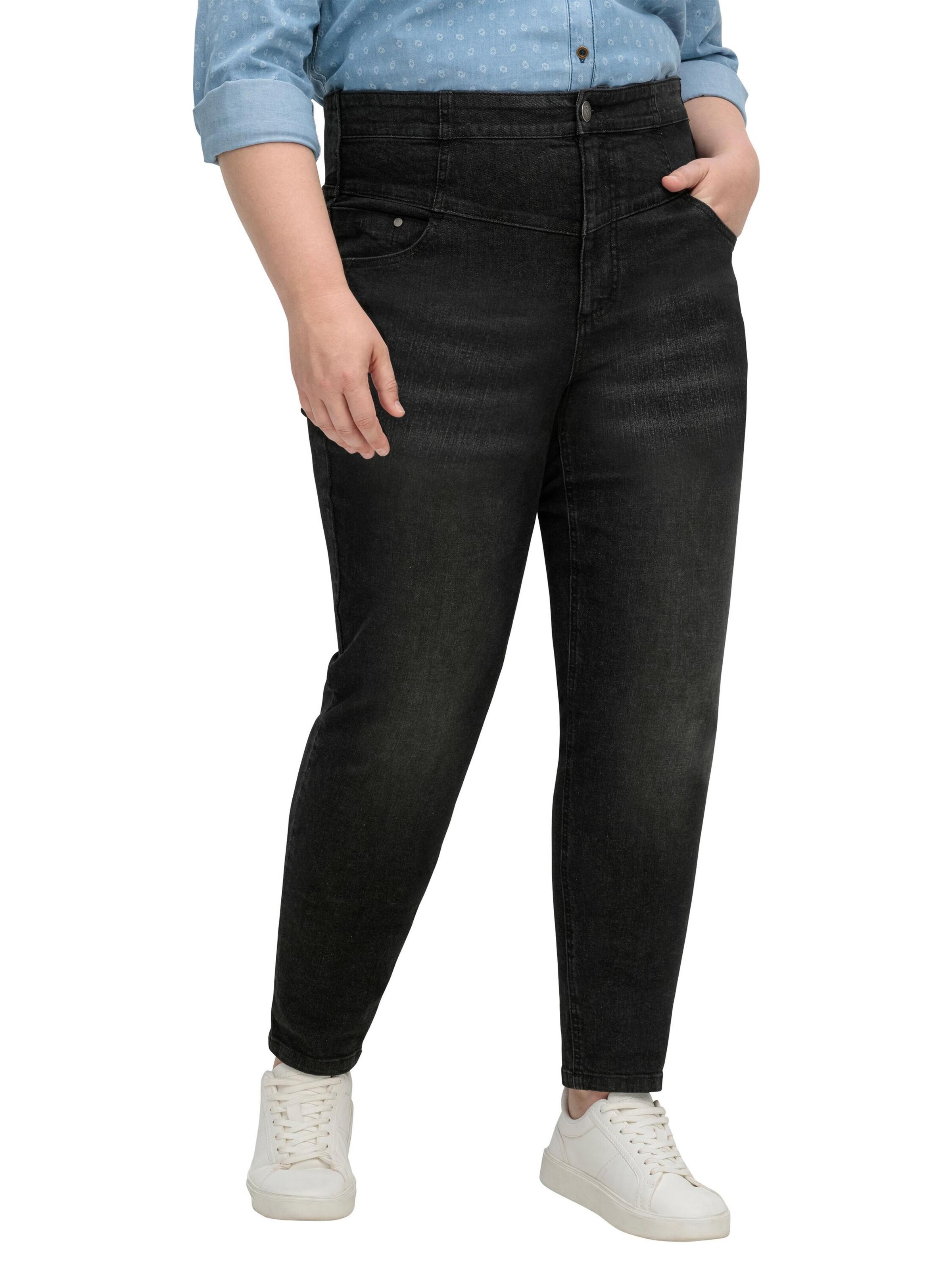 SHEEGO Slimfit Farmer - fekete: elől