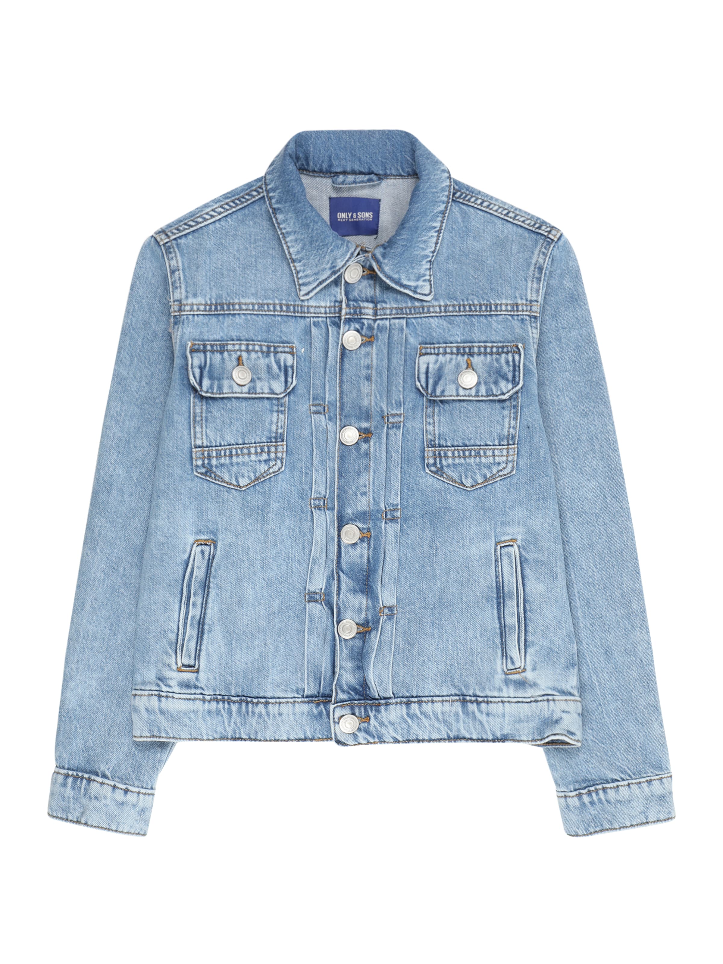 Only & Sons Junior Přechodná bunda 'OSJDUKE' – modrá: přední strana