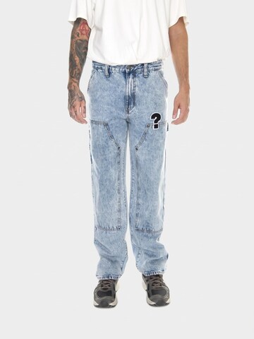 GUESS Originals Luźne Jeansy 'Go Market Carpenter Pant Acid Wash' w kolorze niebieski