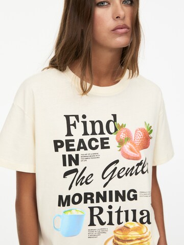 Pull&Bear Tričko – béžová