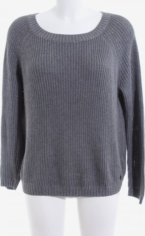 TOM TAILOR DENIM Rundhalspullover M in Grau: predná strana