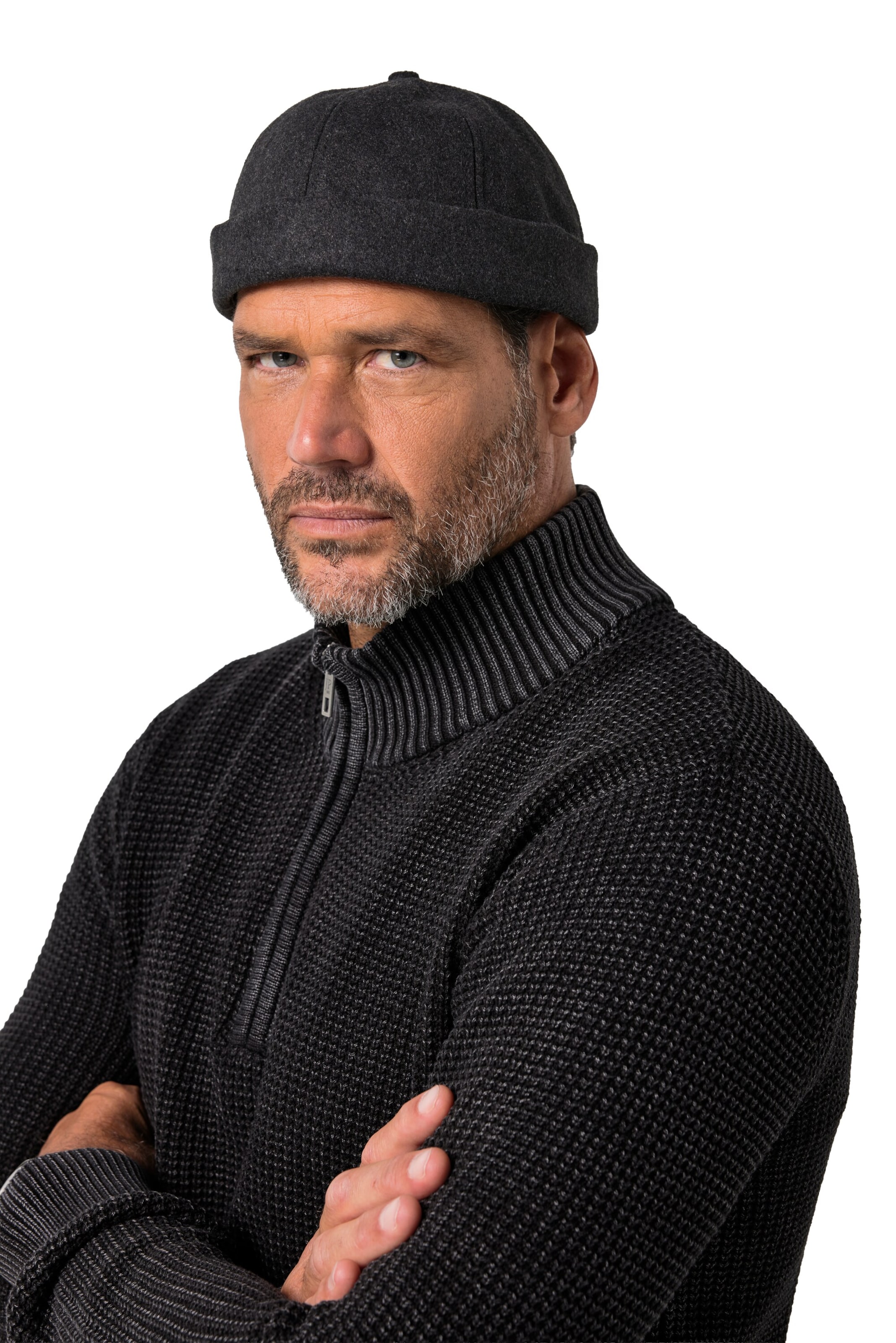 JP1880 Beanie in Grey: front
