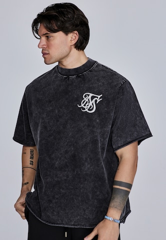 T-Shirt SikSilk en noir : devant