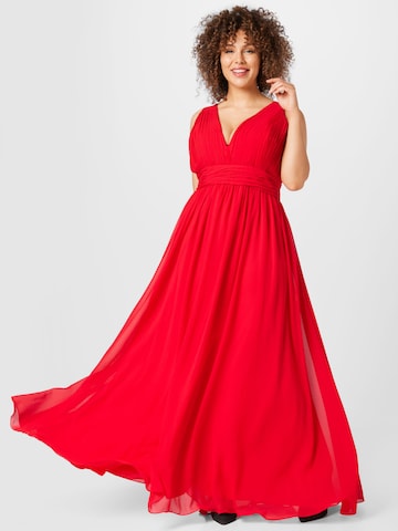 My Mascara Curves - Vestido de noche en rojo: frente