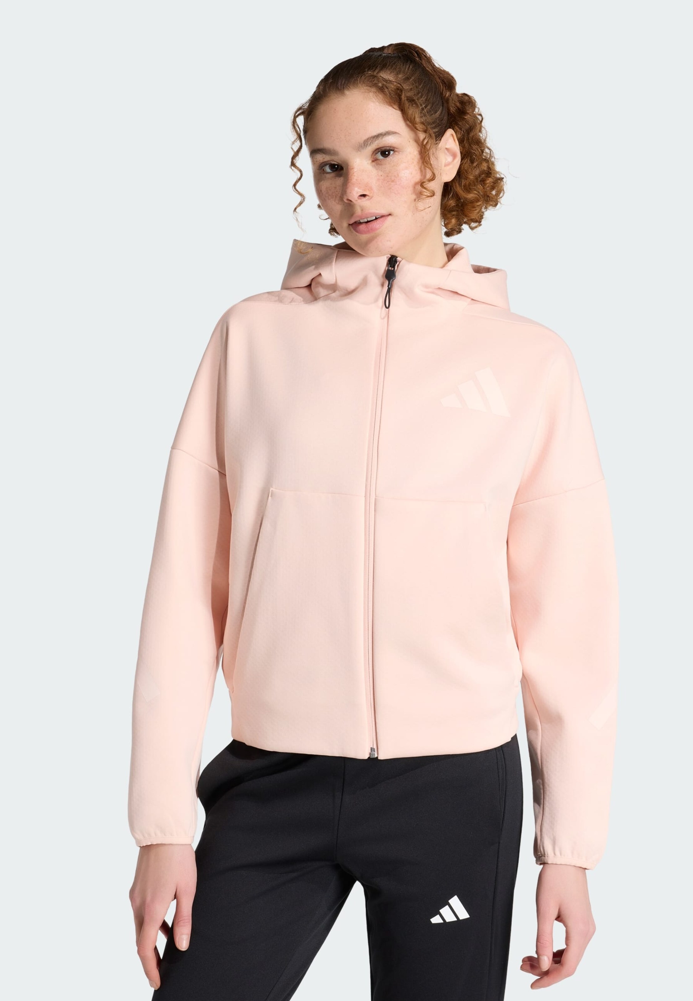 ADIDAS SPORTSWEAR Athletic Zip-Up Hoodie 'Z.N.E.' in Rose | ABOUT YOU