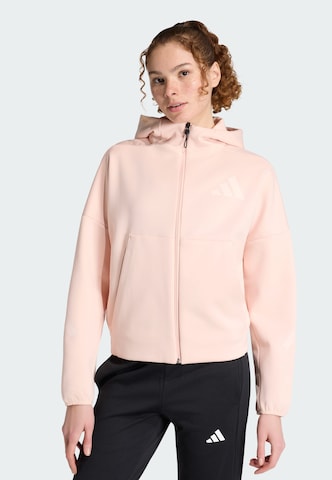 ADIDAS SPORTSWEAR - Sudadera con cremallera deportiva 'Z.N.E.' en rosa: frente