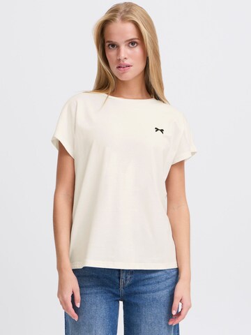 T-shirt ' KATHRIN ' ICHI en blanc : devant