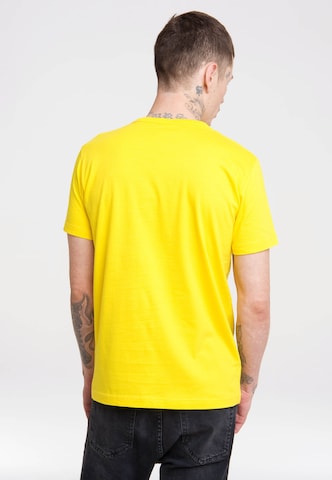 LOGOSHIRT Shirt 'Peanuts - Snoopy Pilot' in Yellow