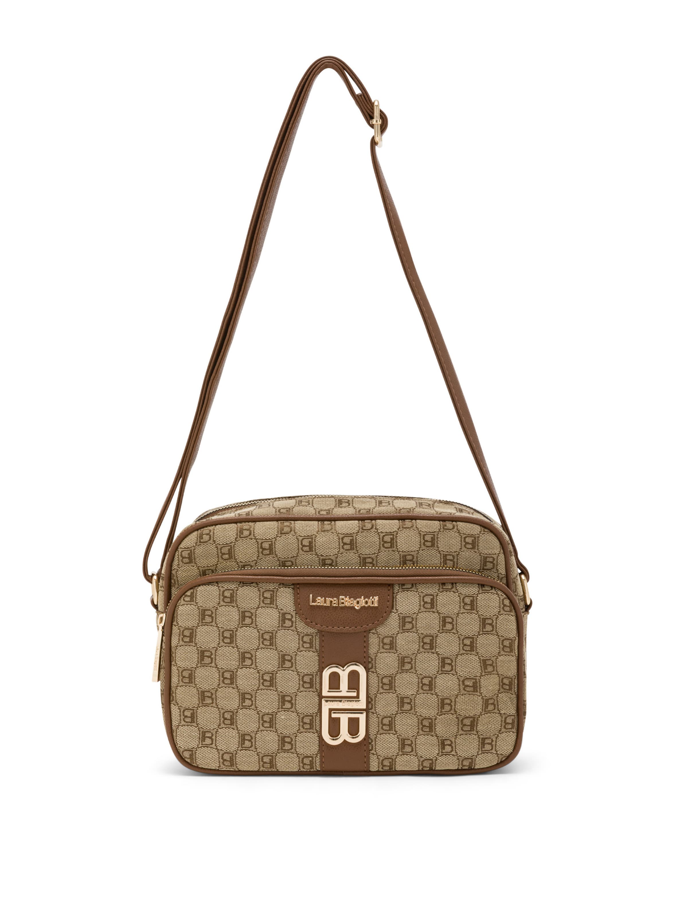 Borsa a tracolla 'Delray 5' di Laura Biagiotti in marrone: frontale