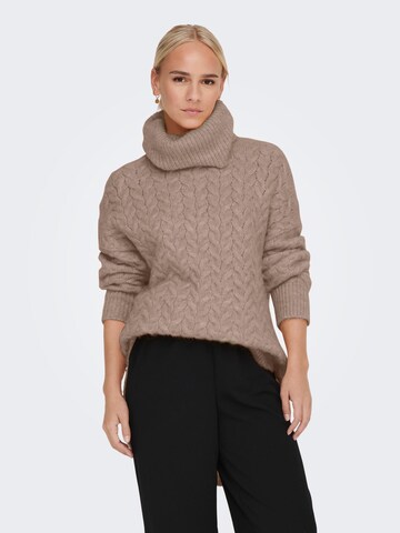 ONLY Sweater 'TRUDY' in Brown: front