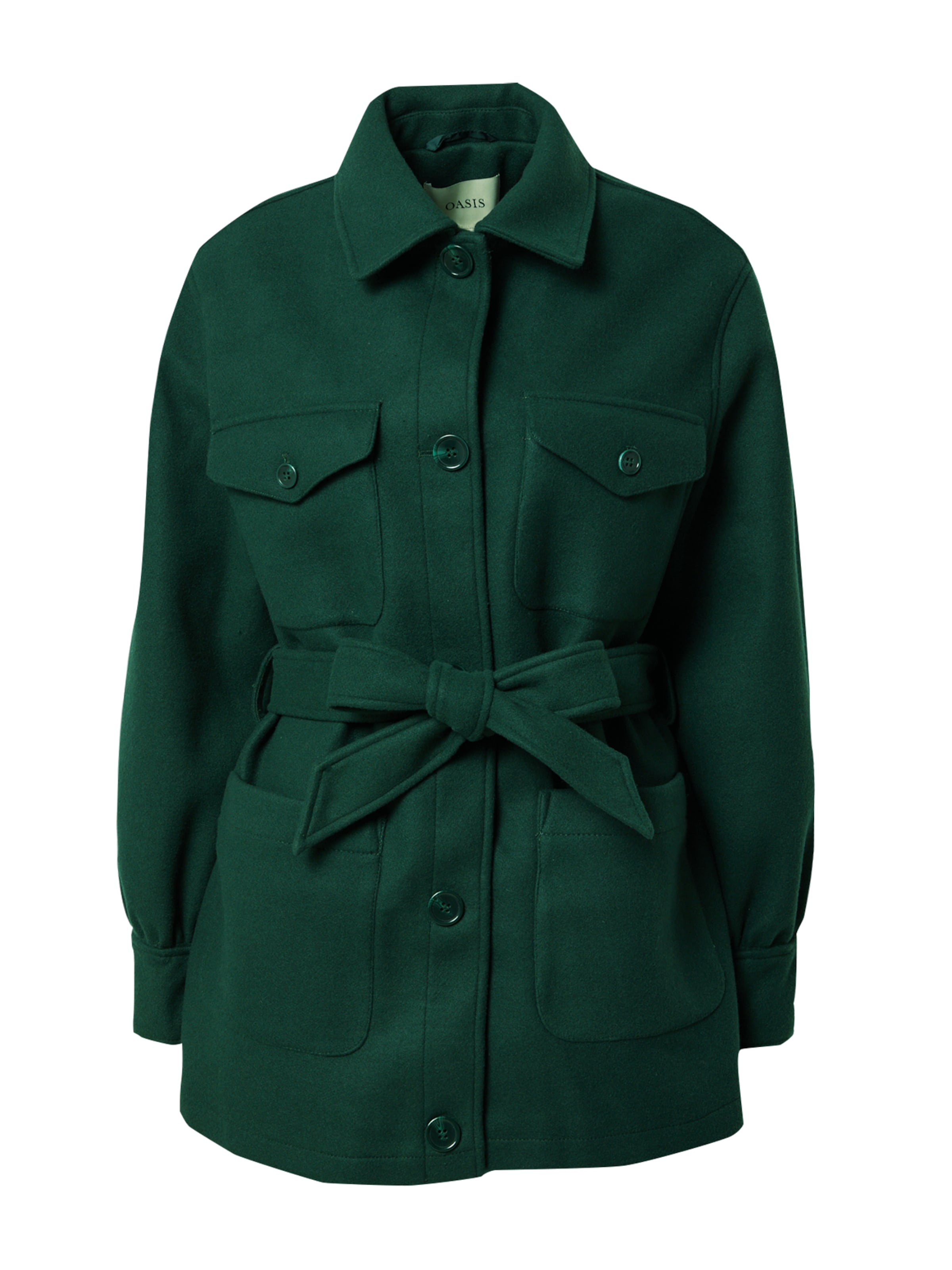 Oasis Prehoden plašč | zelena barva: sprednja stran