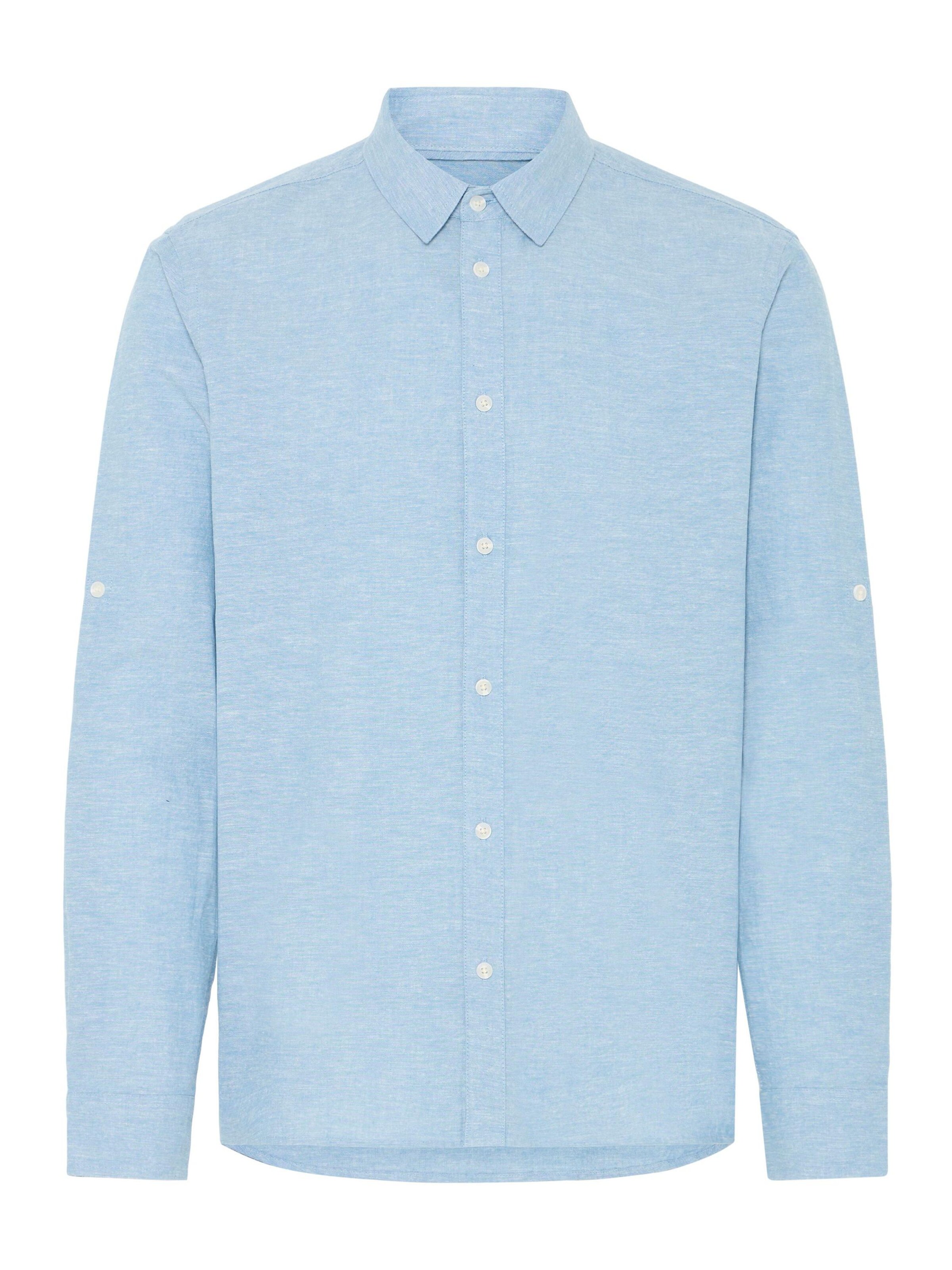 Camicia ' BHAban Slub Linen Mix ' di BLEND in blu: frontale