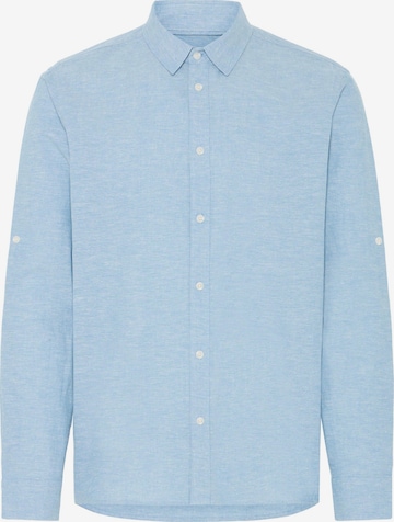 BLEND Button Up Shirt ' BHAban Slub Linen Mix ' in Blue: front