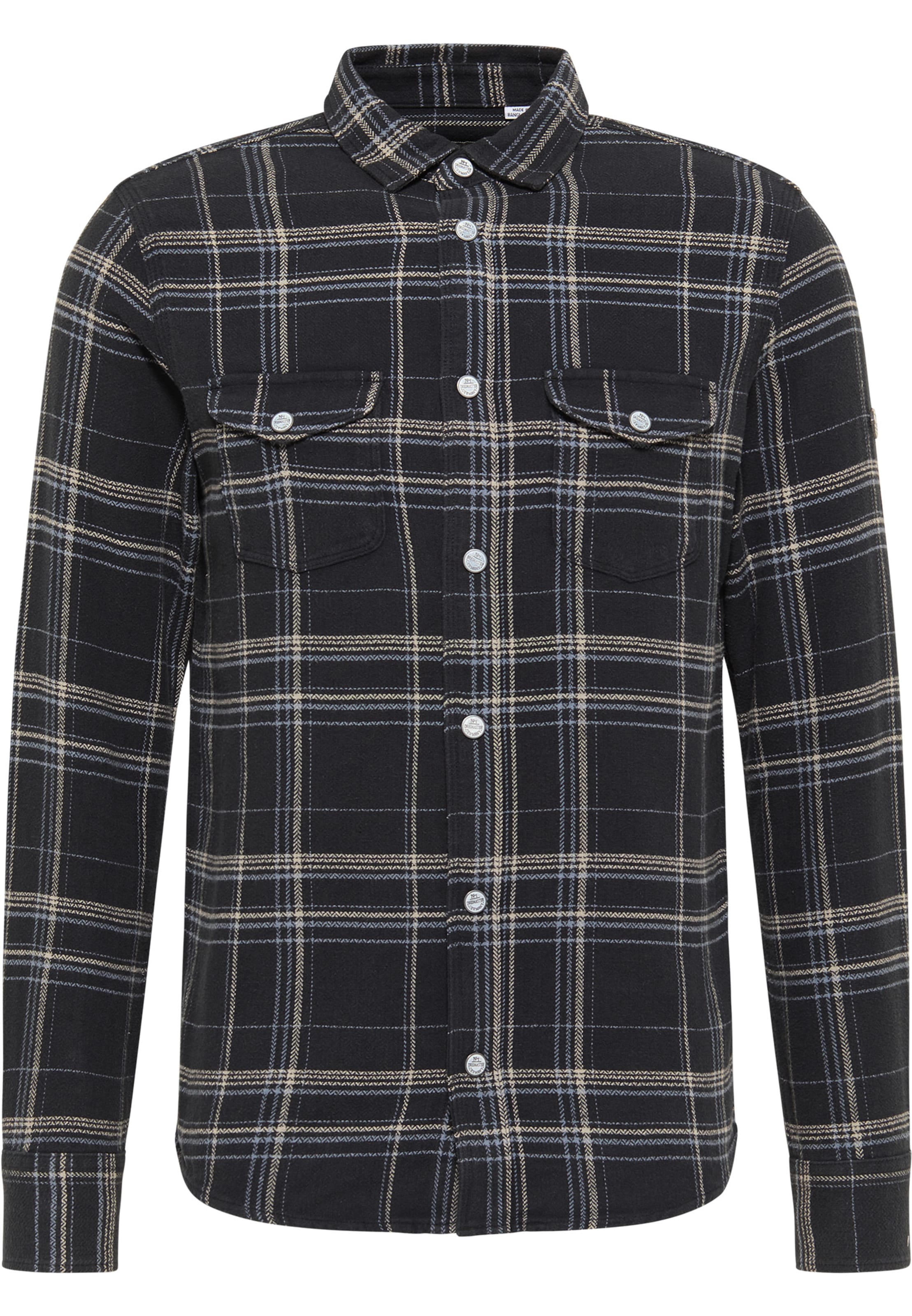 DreiMaster Vintage Klasický střih Košile – černá: přední strana