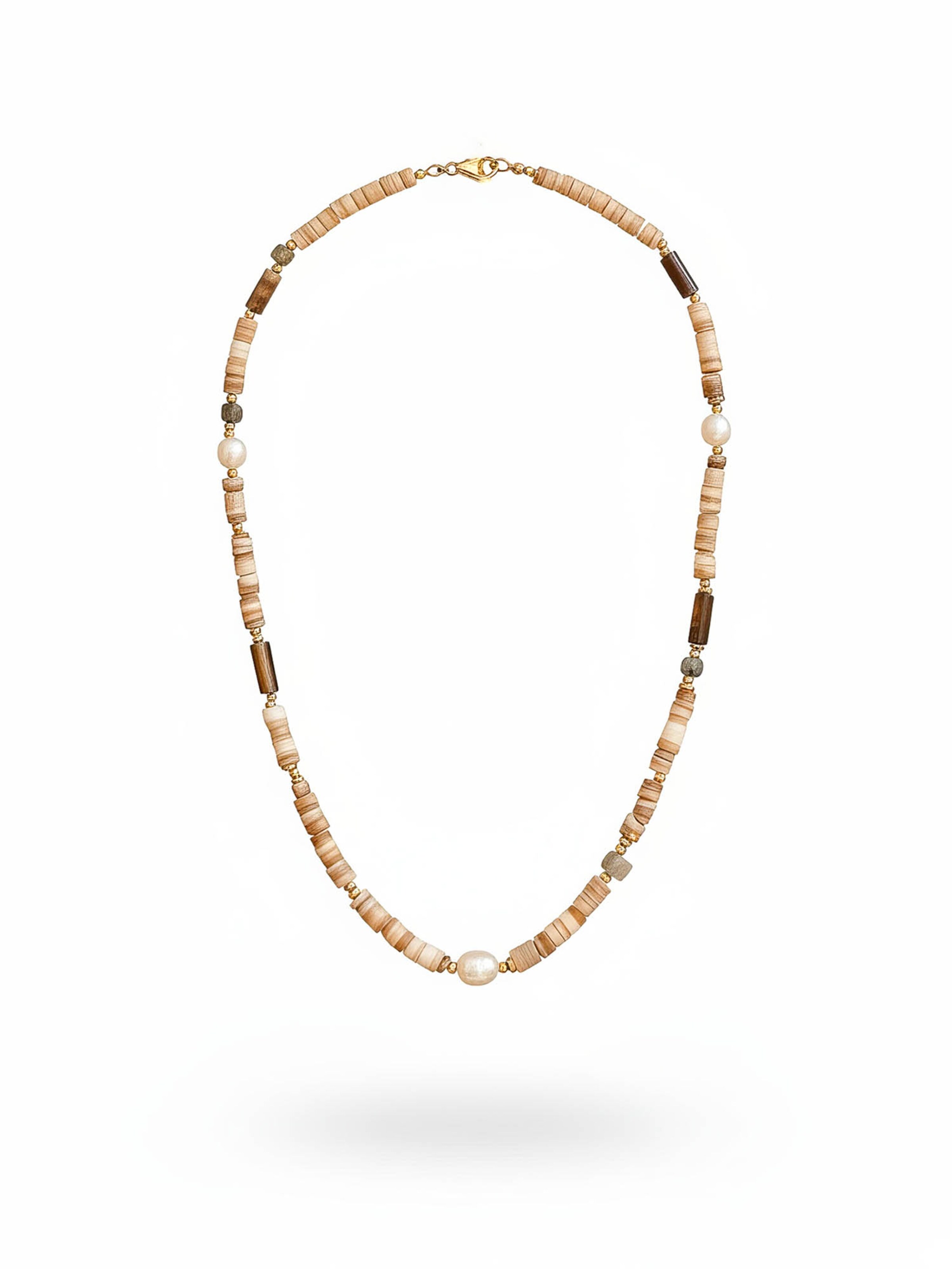 Nemomatheo Kette 'Earthlines'‌ in Beige