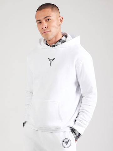 Carlo Colucci Μπλούζα φούτερ σε λευκό: μπροστά