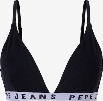 Pepe Jeans Triangle Bra in Black: front