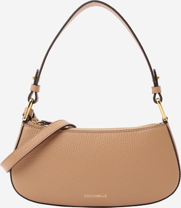 Borsa a spalla 'Merveille' di Coccinelle in beige: frontale