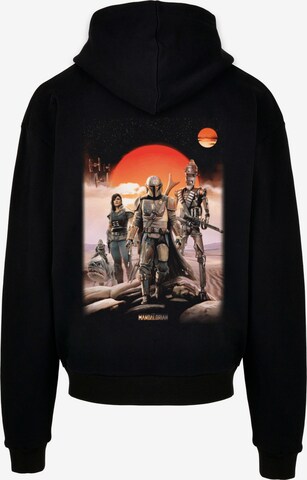 Sweat-shirt 'Star Wars The Mandalorian Warriors' F4NT4STIC en noir : devant