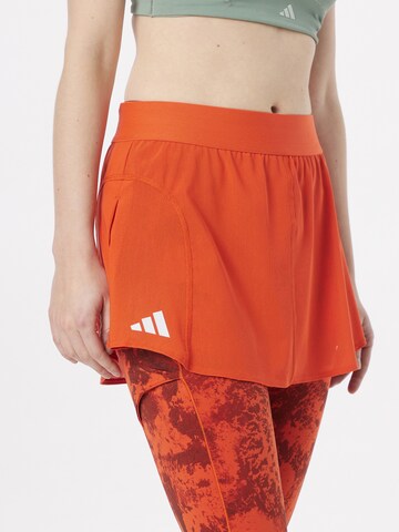 ADIDAS PERFORMANCE Skinny Sportbroek 'Paris Two-In-One' in Rood