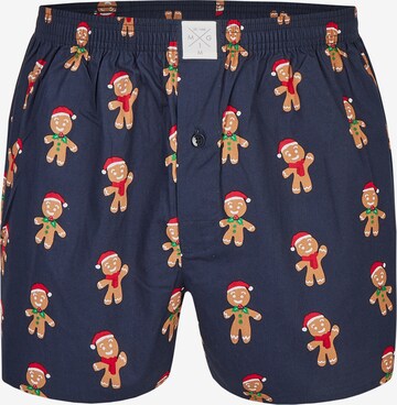 Boxers 'Christmas' MG-1 en bleu : devant