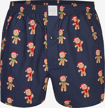 MG-1 Boxer shorts 'Christmas' in Blue: front