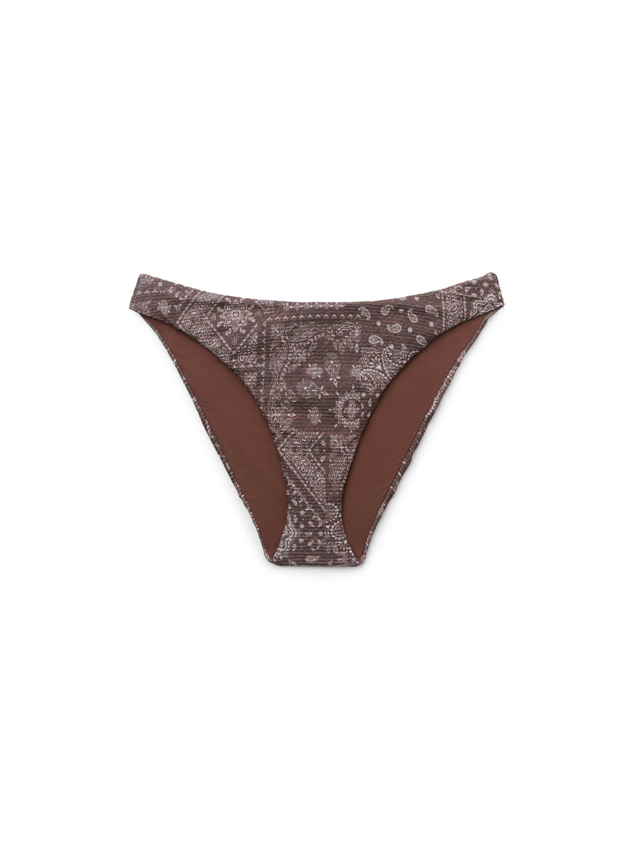 CALZEDONIA Bikinihose 'Paisley' in Braun: Vorderseite
