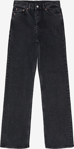Dr. Denim Jeans 'Echo High Straight' in Zwart: voorkant