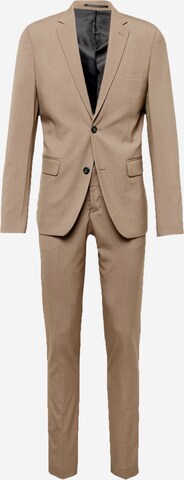 Lindbergh Regular Suit in Beige: front