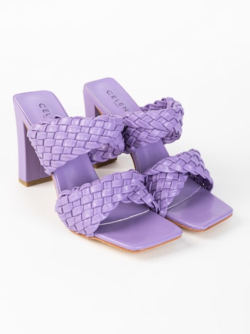 Mule 'Cathie' Celena en violet