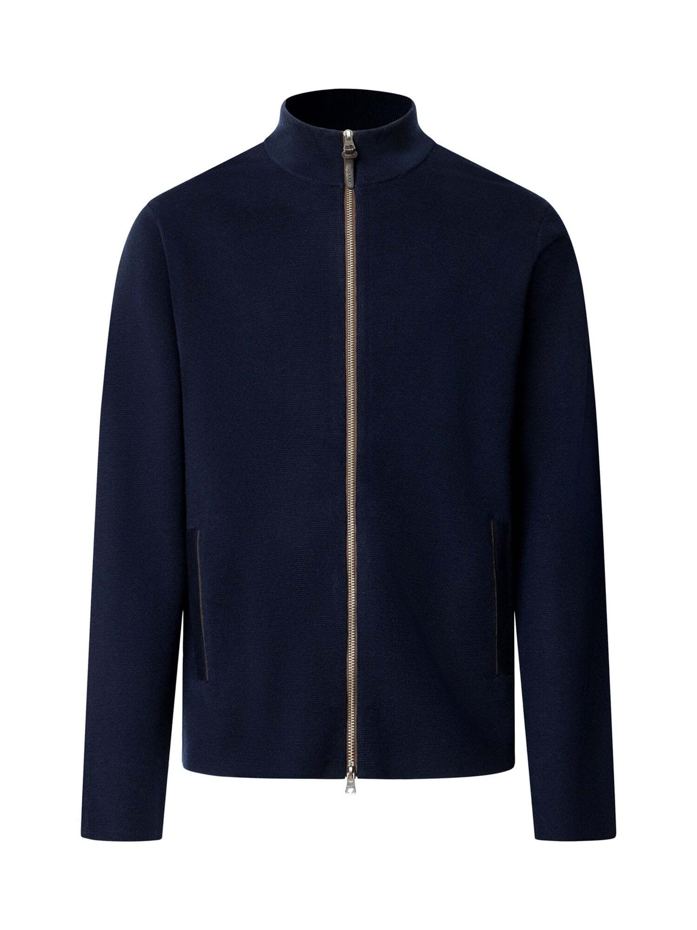Hackett London Gebreid vest 'MILANO' in Blauw: voorkant