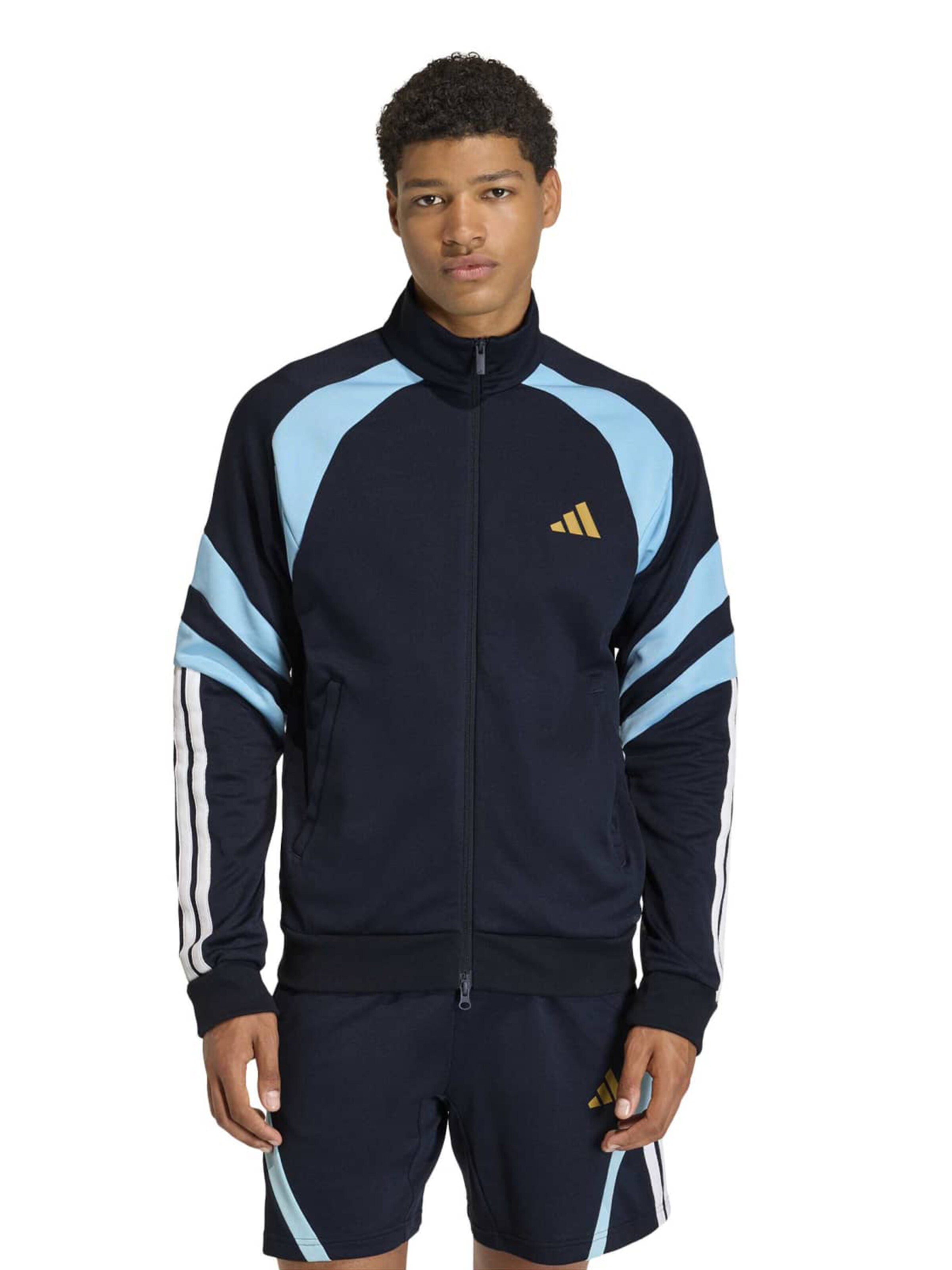 Veste de survêtement 'TIRO' ADIDAS SPORTSWEAR en bleu : devant