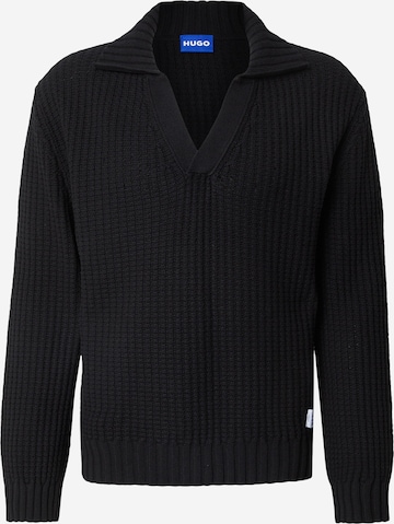 melns HUGO Džemperis 'Spiro': no priekšpuses