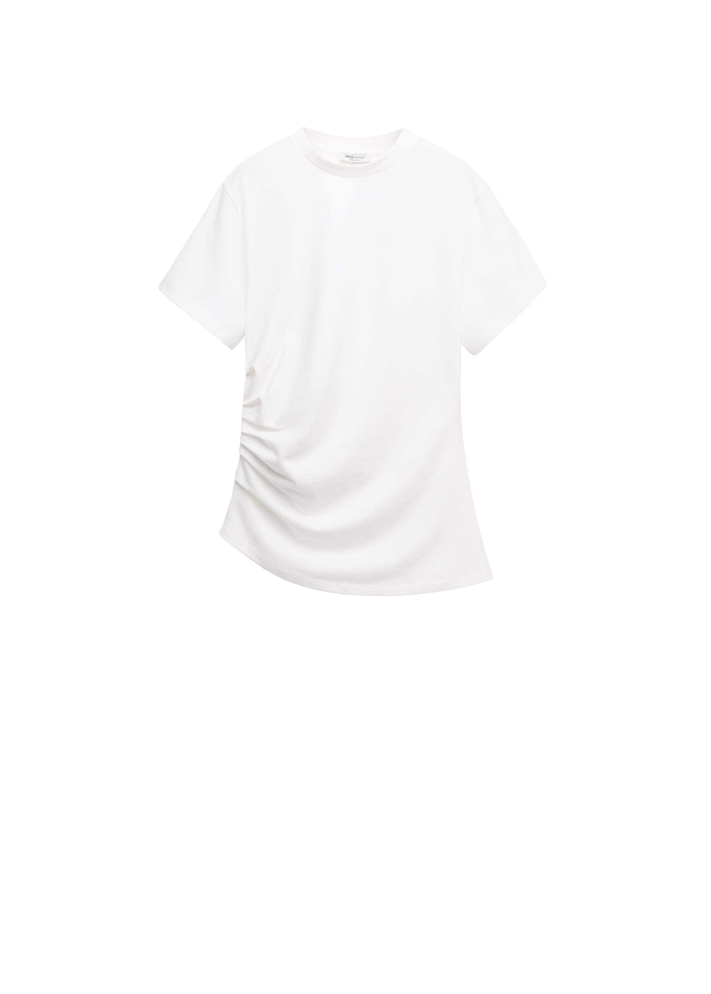 Tricou 'REBE' de la MANGO pe alb: față