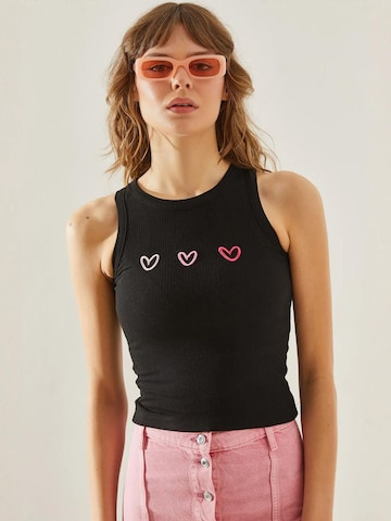 Bianco Lucci - Top em preto: frente