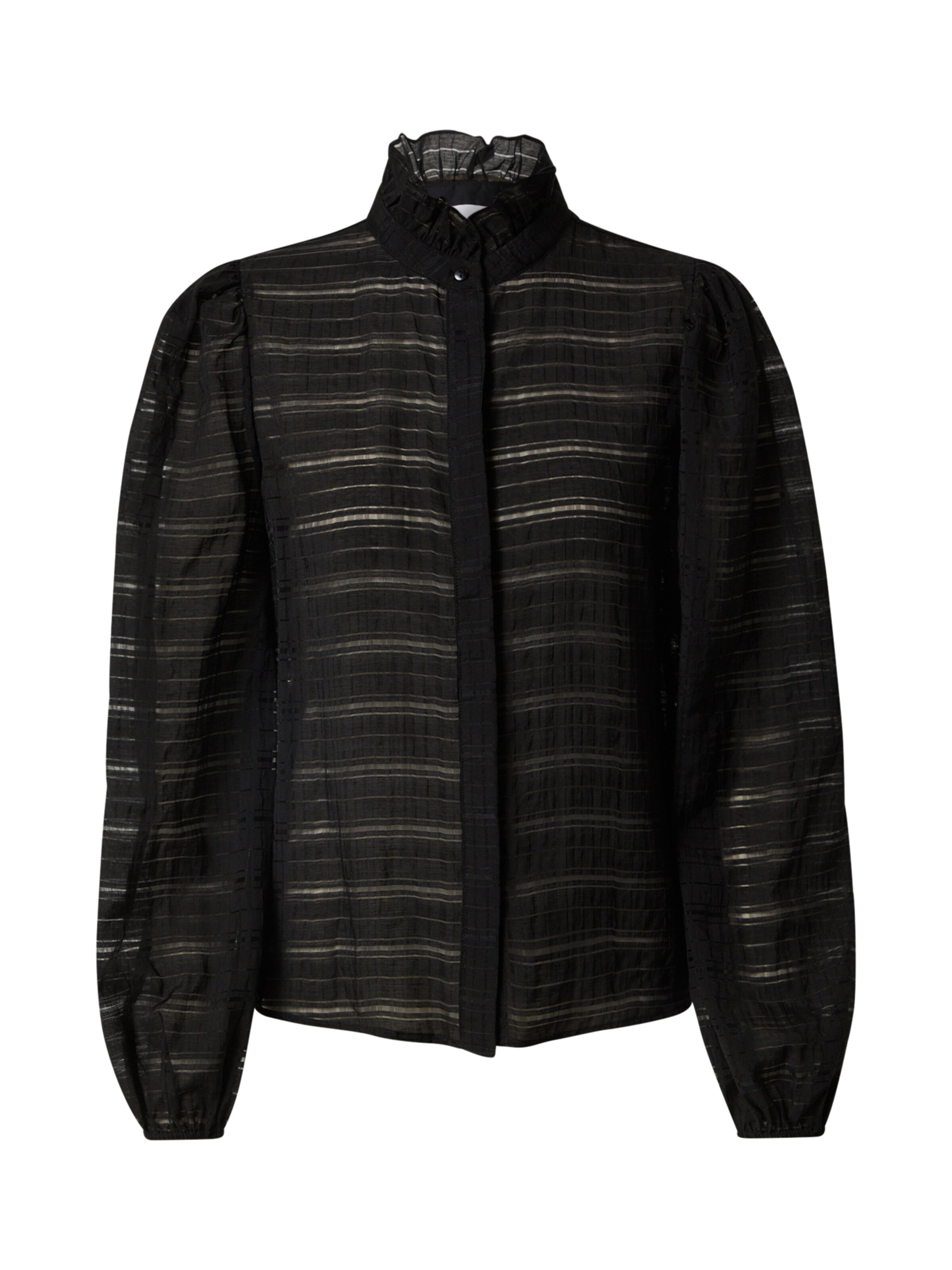 Ema Louise x ABOUT YOU Pluus 'June', värv must: eest vaates