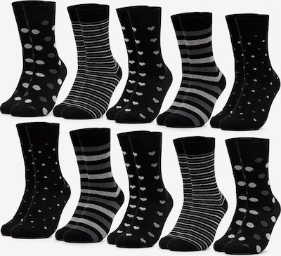 Occulto Socken 'Rita' in silbergrau / dunkelgrau / schwarz, Produktansicht