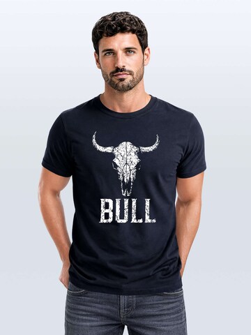 Neverless Shirt 'Bull'‌ in Blau