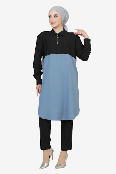 MODAMIHRAM Tunic in Light blue / Black, Item view