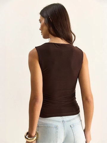 Chemisier 'Blusen' Bianco Lucci en marron